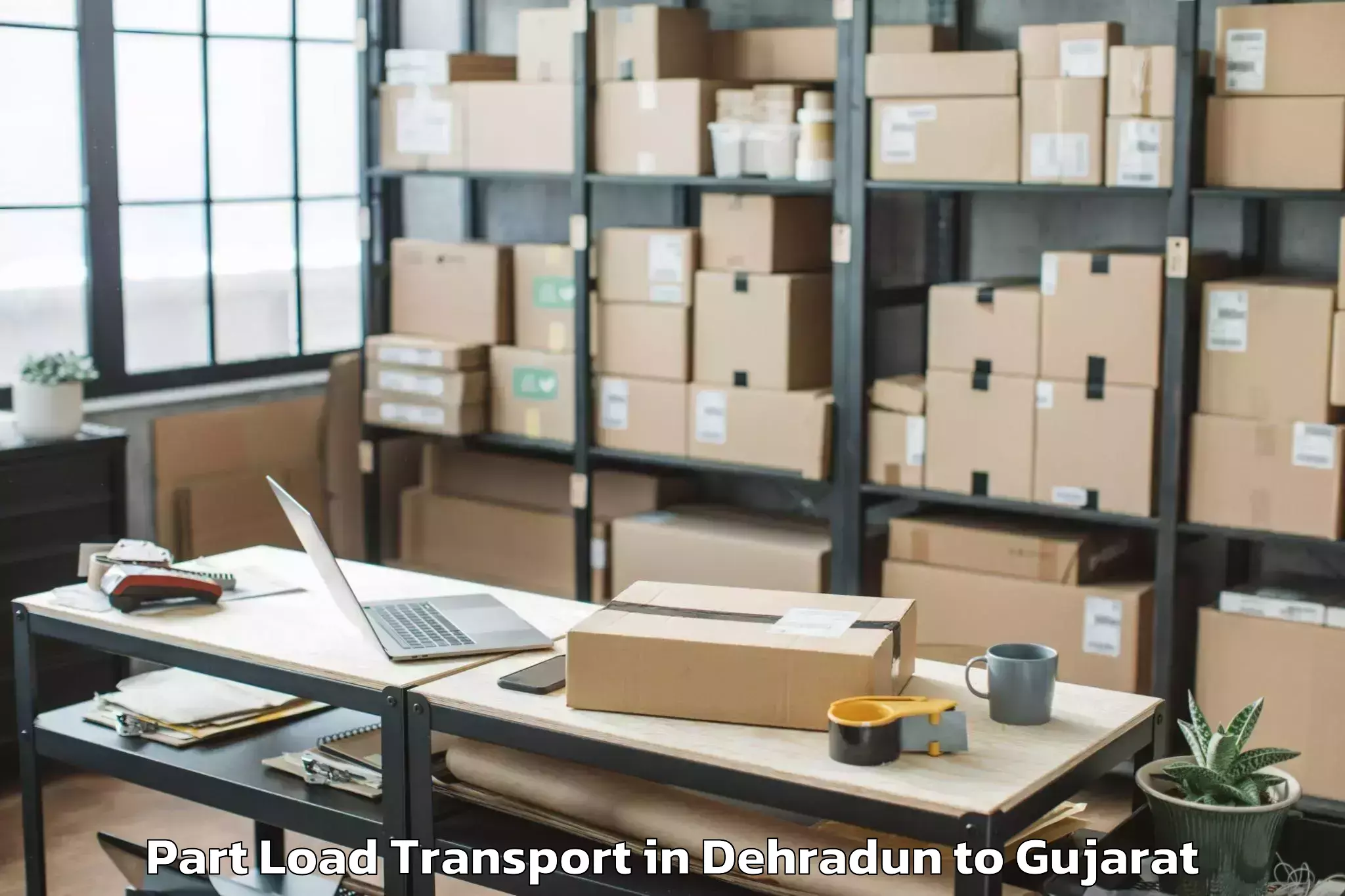 Affordable Dehradun to Devgadbaria Part Load Transport